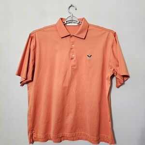 Fairway & Greene Golf Polo Shirt Men's Size XL‎ Eagle Logo Orange Cotton